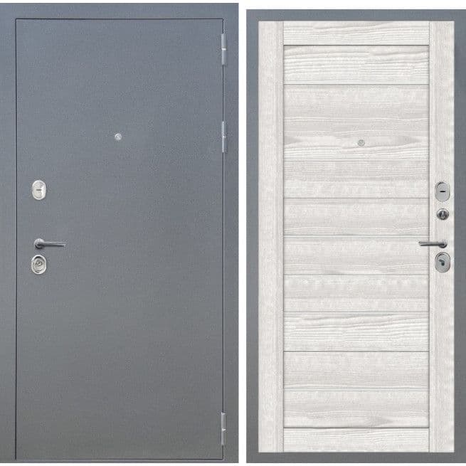 Входная дверь Аркан 206  антик черное серебро / ривьера айс + белый лакобель