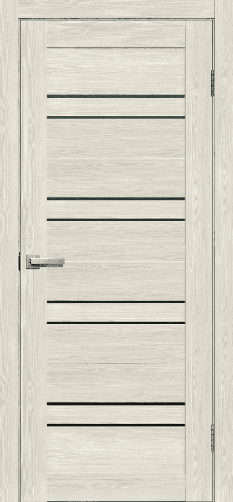 Входная дверь Lite Doors L11 бьянко / чёрный лакобель