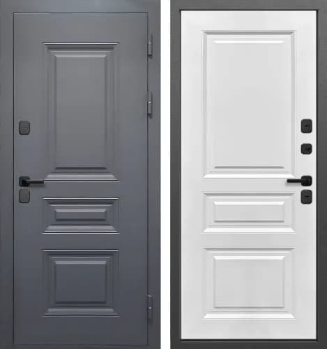 Входная дверь Luxor Термо Классика  графит муар / белый