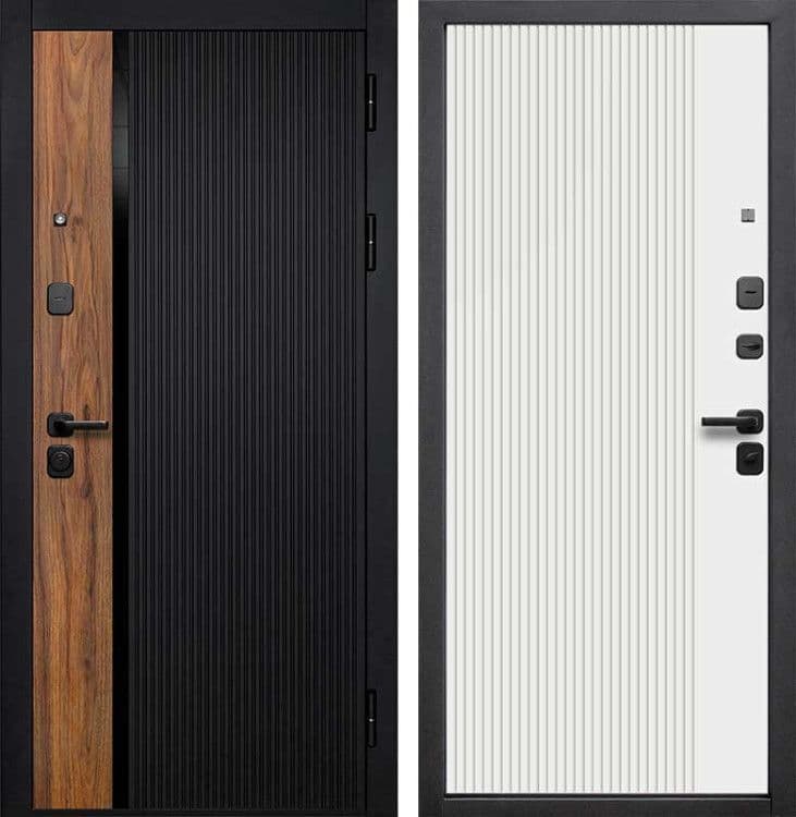 Входная дверь Кантри орех / белый