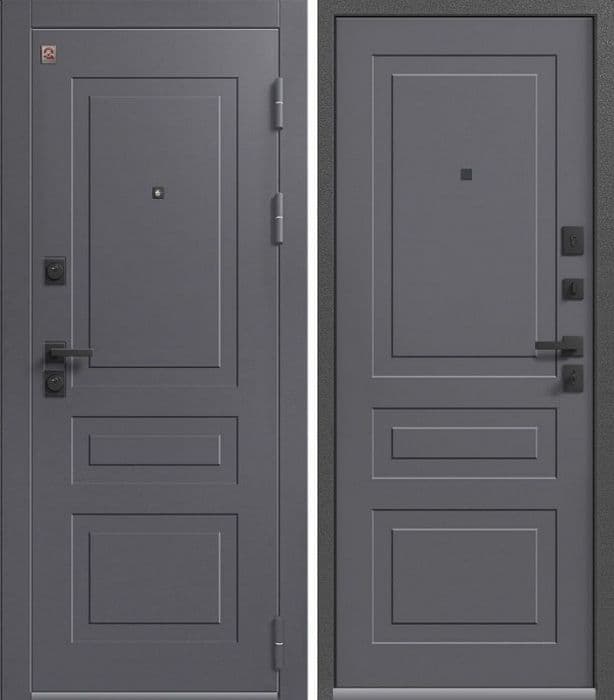 Входная дверь LUX-4 антрацит муар + кашемир графит / кашемир графит