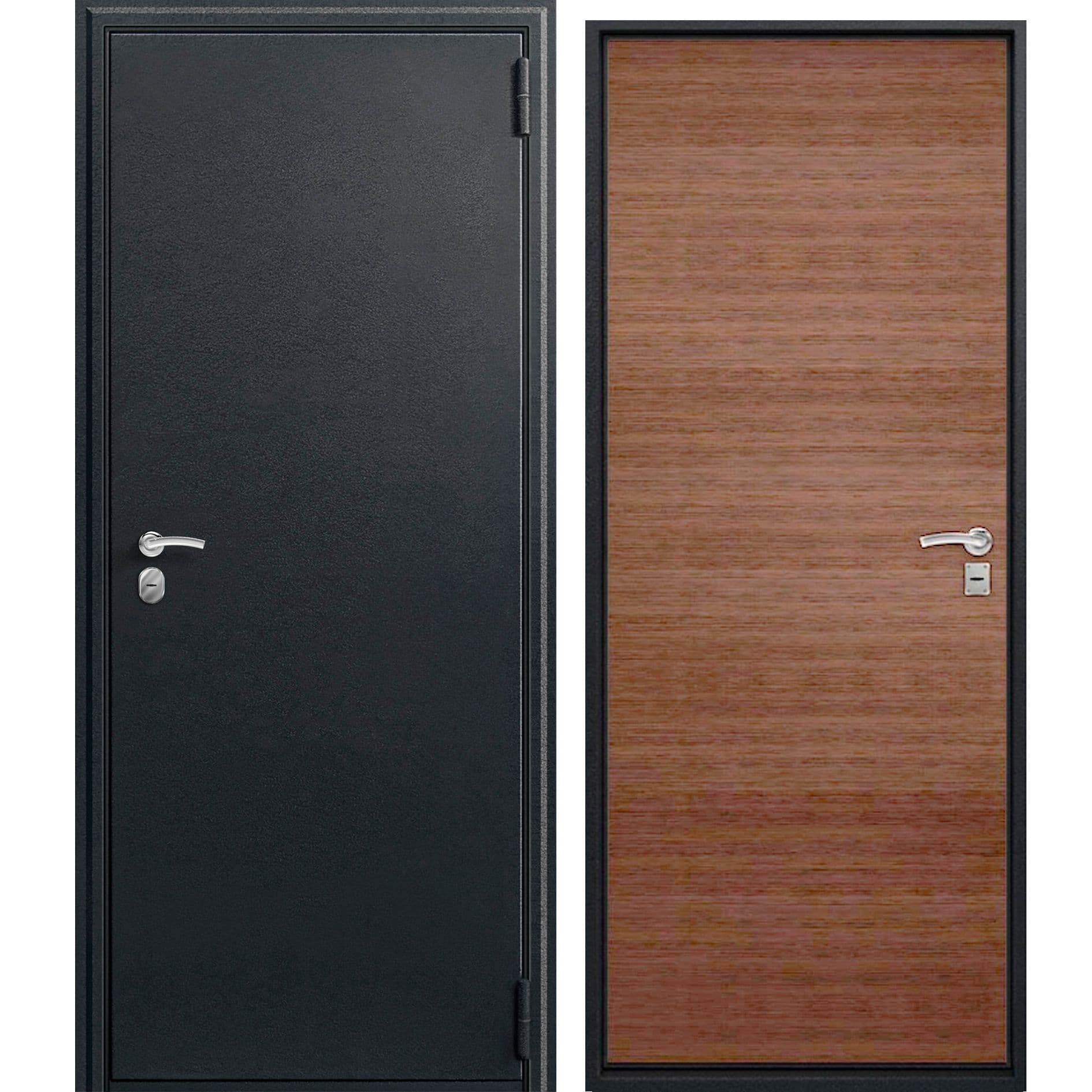 Входная дверь O-10 пп чёрный сатин / дуб табак