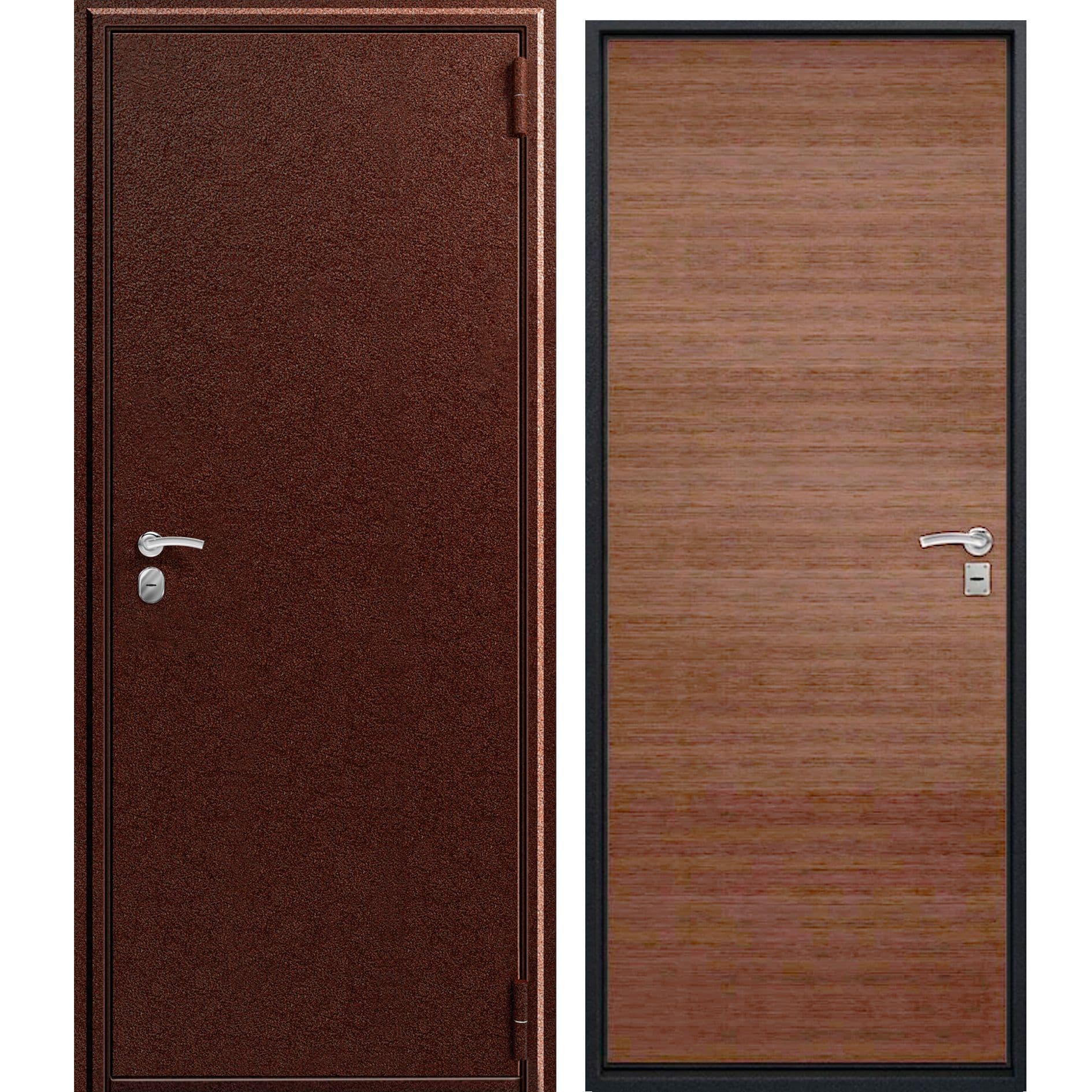 Входная дверь O-10 антик антик медь / дуб табак