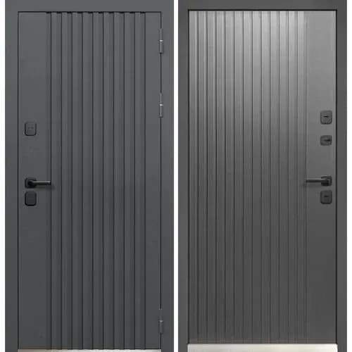 Входная дверь Luxor Termo Рейка графит / графит