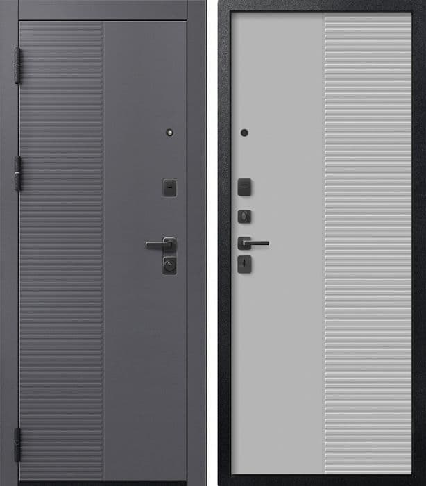 Входная дверь V-18 кашемир графит / кашемир сильвер