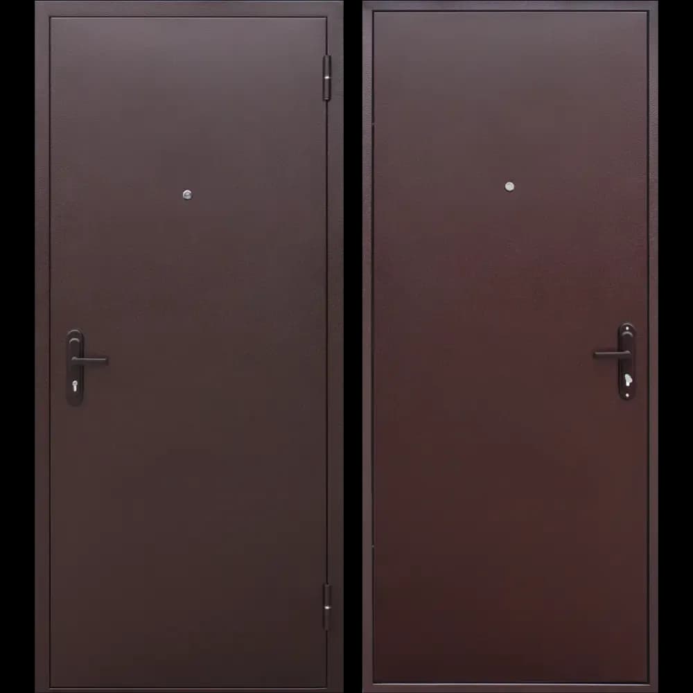 Входная дверь Стройгост 5 внутреннее открывание антик медь / антик медь