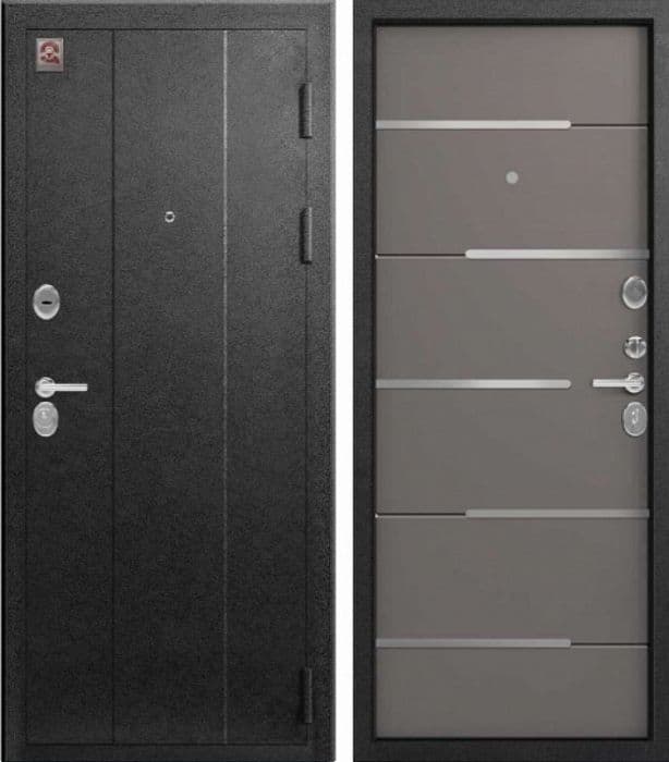 Входная дверь C-108 черный муар / кашемир базальт