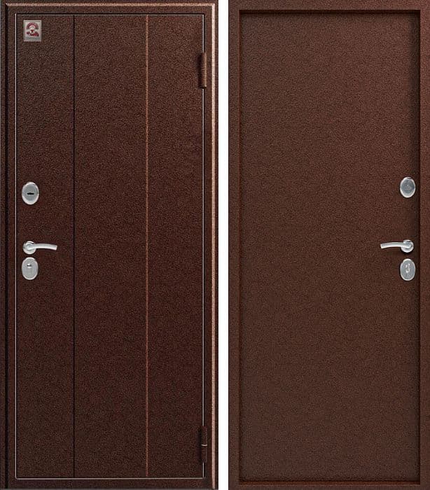 Входная дверь V-01 антик медь / антик медь