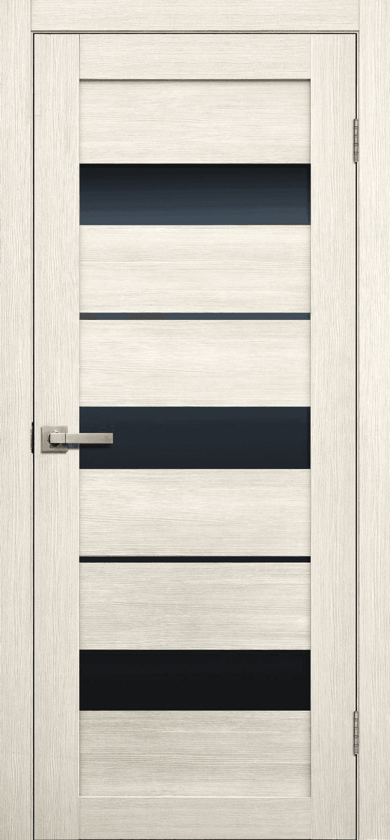 Входная дверь Lite Doors L20 бьянко / чёрный лакобель