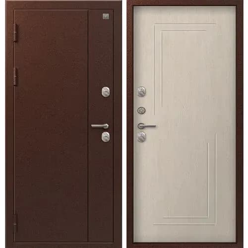 Дверь Т-100 антик медь / дуб седой