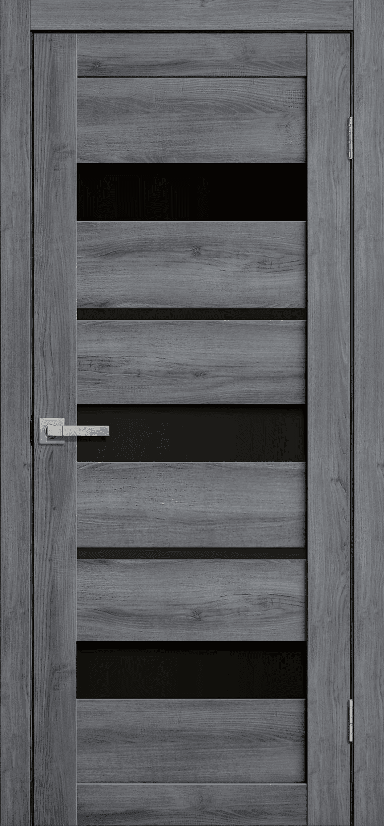 Входная дверь Lite Doors L20 дуб стоунвуд / чёрный лакобель