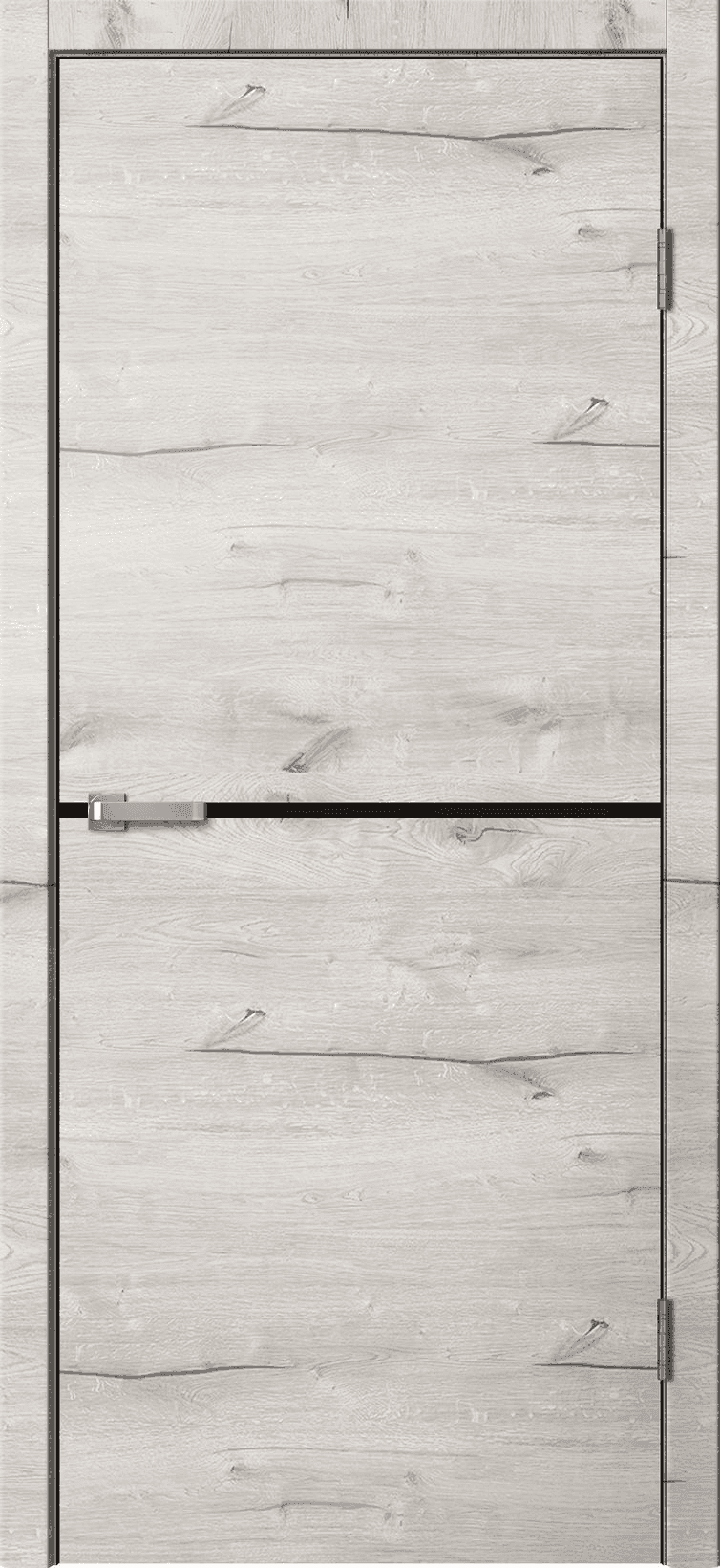 Входная дверь Loft LF02 дуб арктик / чёрный