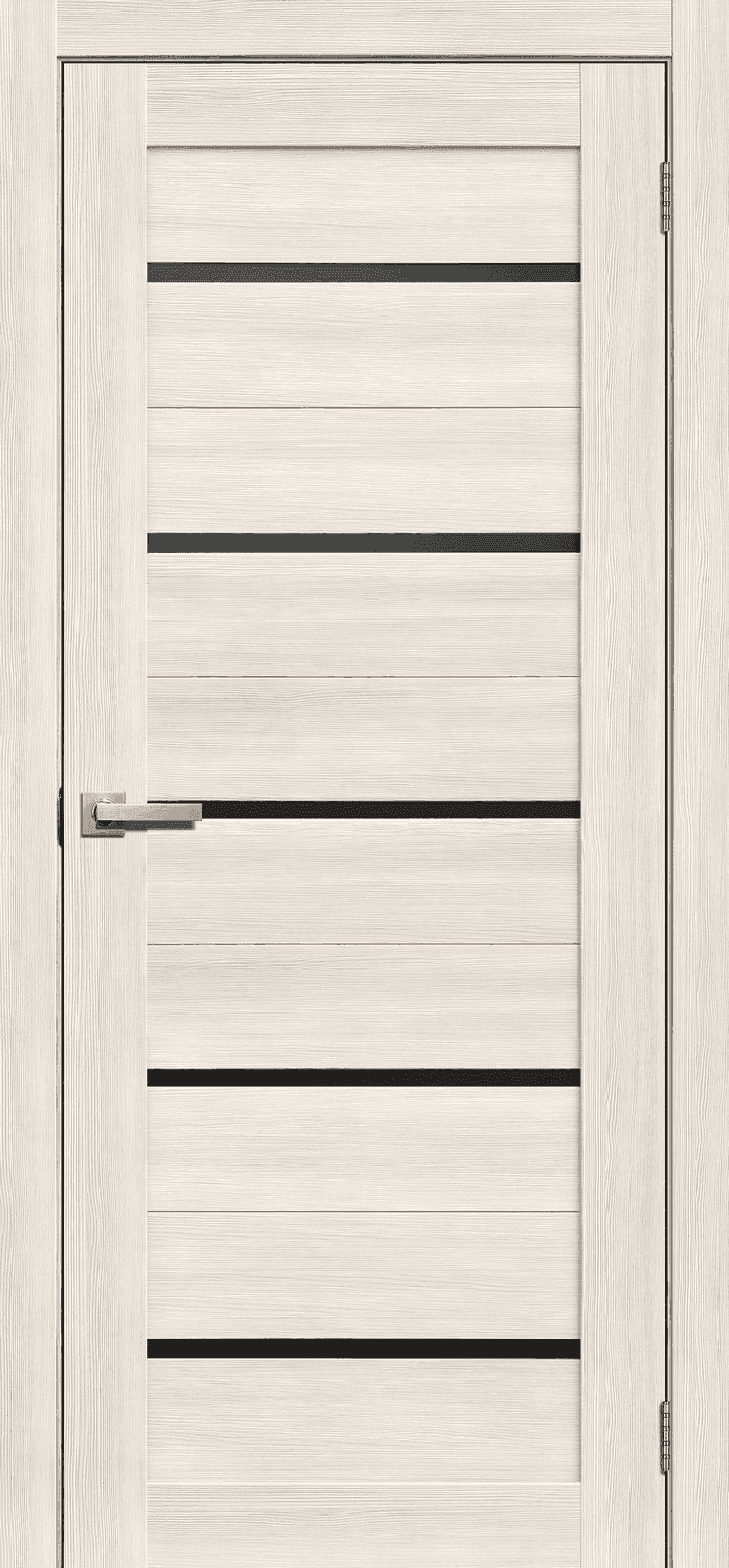 Входная дверь Lite Doors L26 бьянко / чёрный лакобель