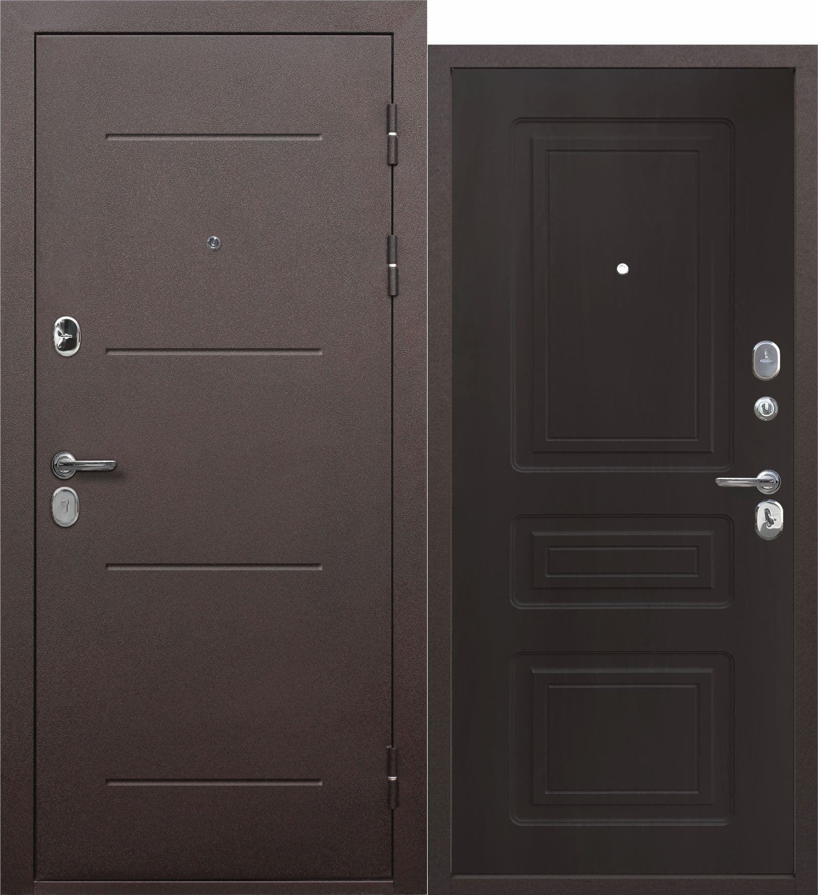 Входная дверь Толстяк Медь антик медь / венге