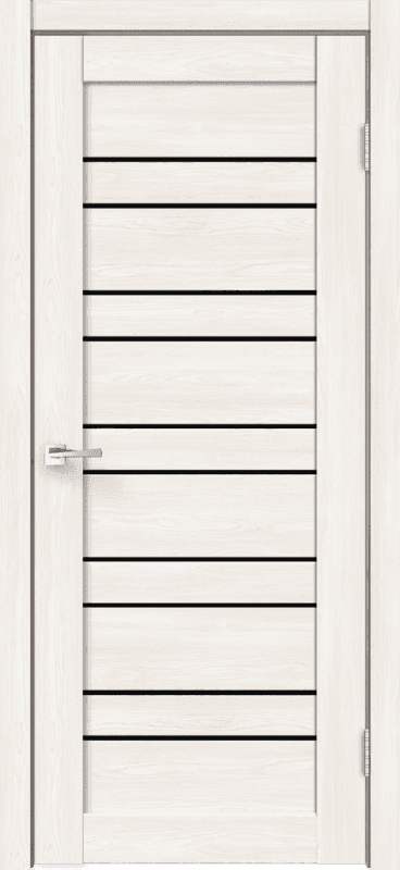 Входная дверь CITY 5 дуб бьянко / чёрный лакобель