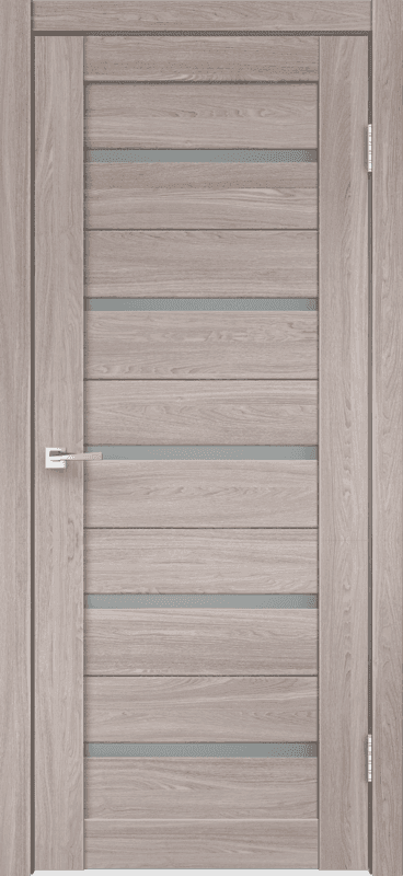 Входная дверь CITY 7 дуб анкор нордик / чёрный лакобель