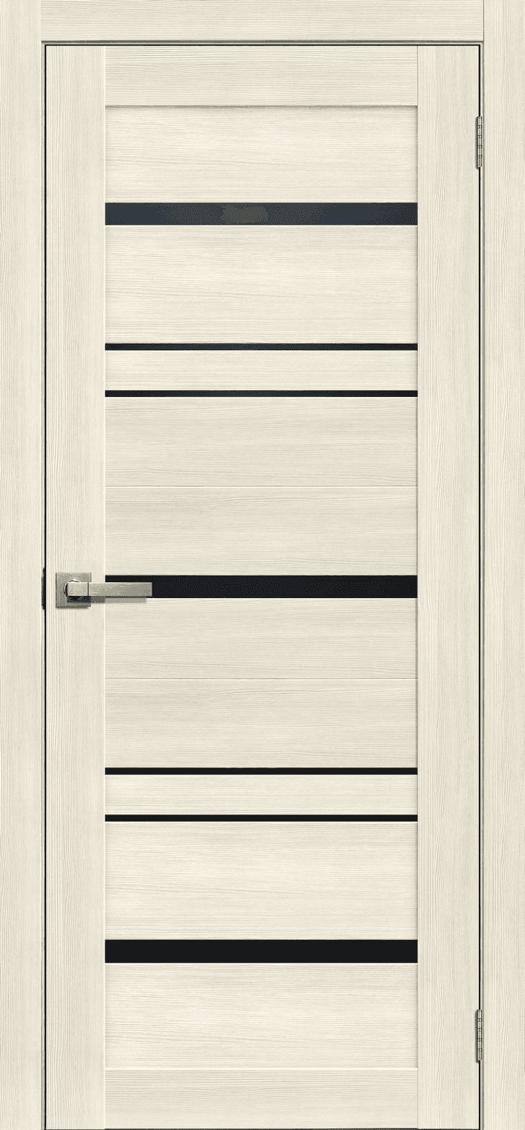 Входная дверь Lite Doors L12 бьянко / чёрный лакобель