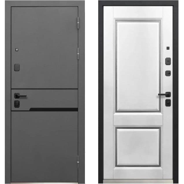 Входная дверь Luxor Классика графит сатин / белый