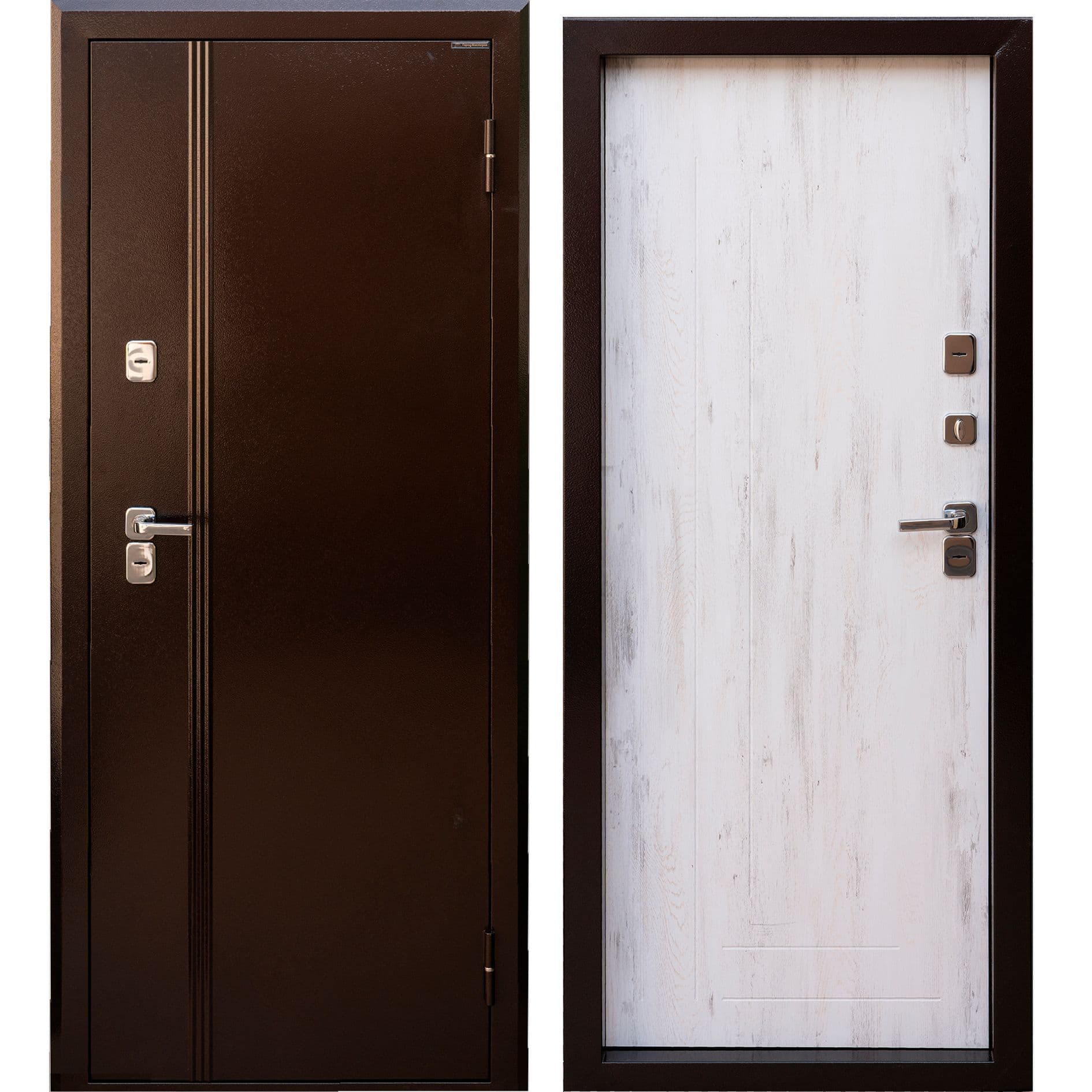 Входная дверь Медверь Лайт антик медь / ель альпийская