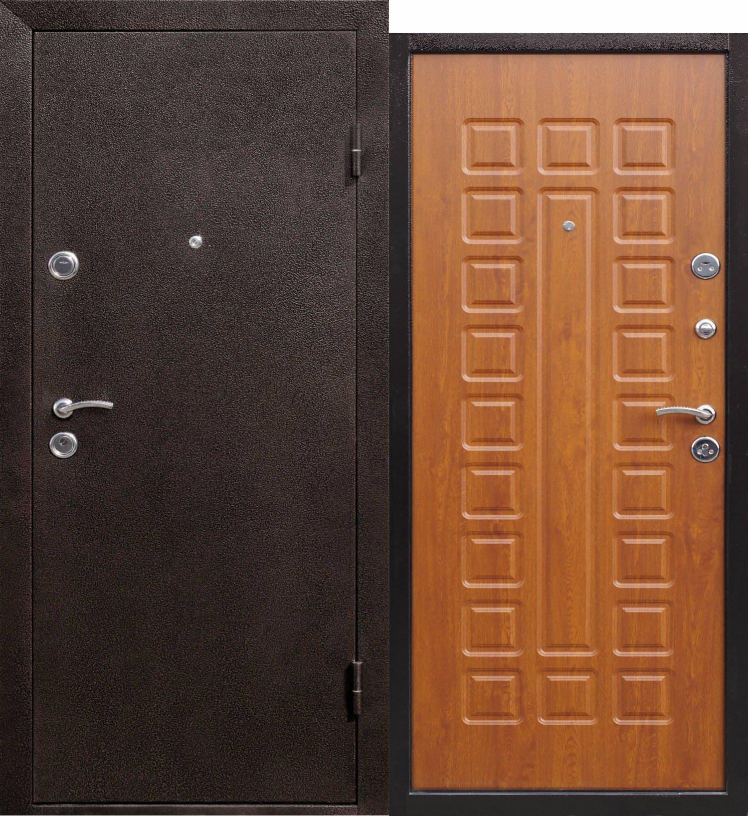 Входная дверь Йошкар антик медь / дуб золотистый