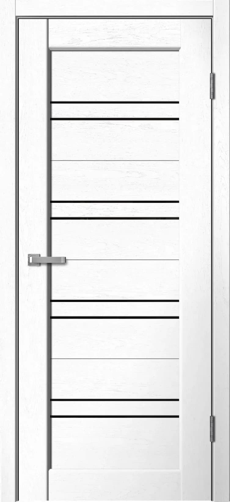 Входная дверь Status ST01 сноу / чёрный лакобель