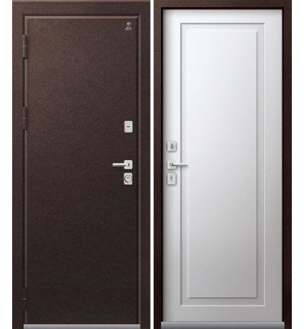 Дверь Т-4 шоколадный муар / кашемир белый