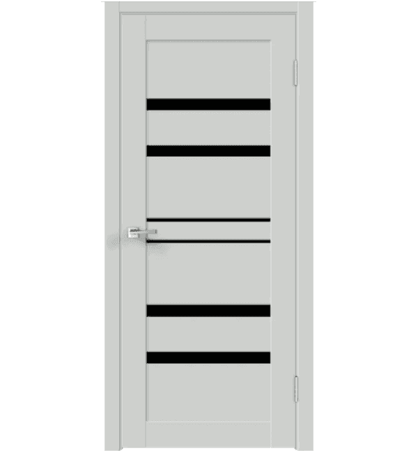 Входная дверь Linea 6 доломит / чёрный лакобель