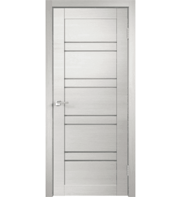 Входная дверь Linea 8 дуб белый / матовое стекло