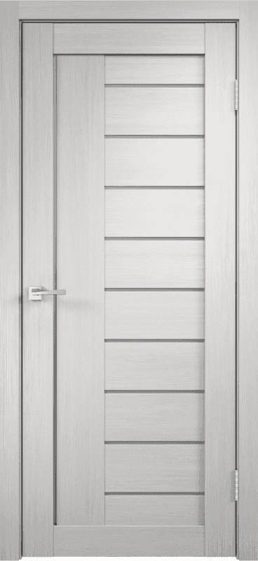 Входная дверь Linea 3 дуб белый / матовое стекло