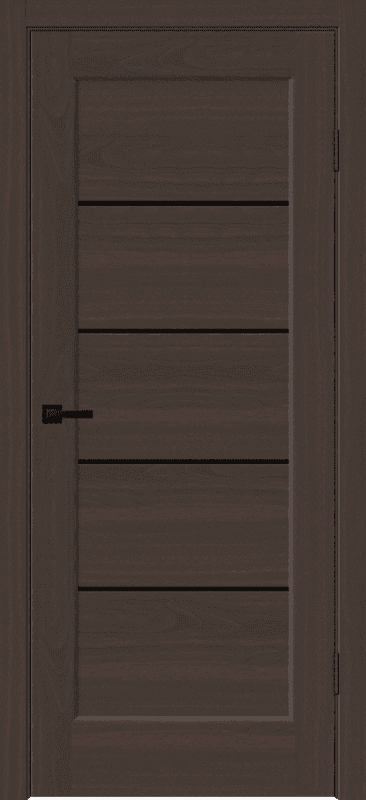 Входная дверь Premier 1 орех американский шоколад / чёрный лакобель