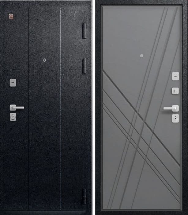 Входная дверь C-106 черный муар / базальт