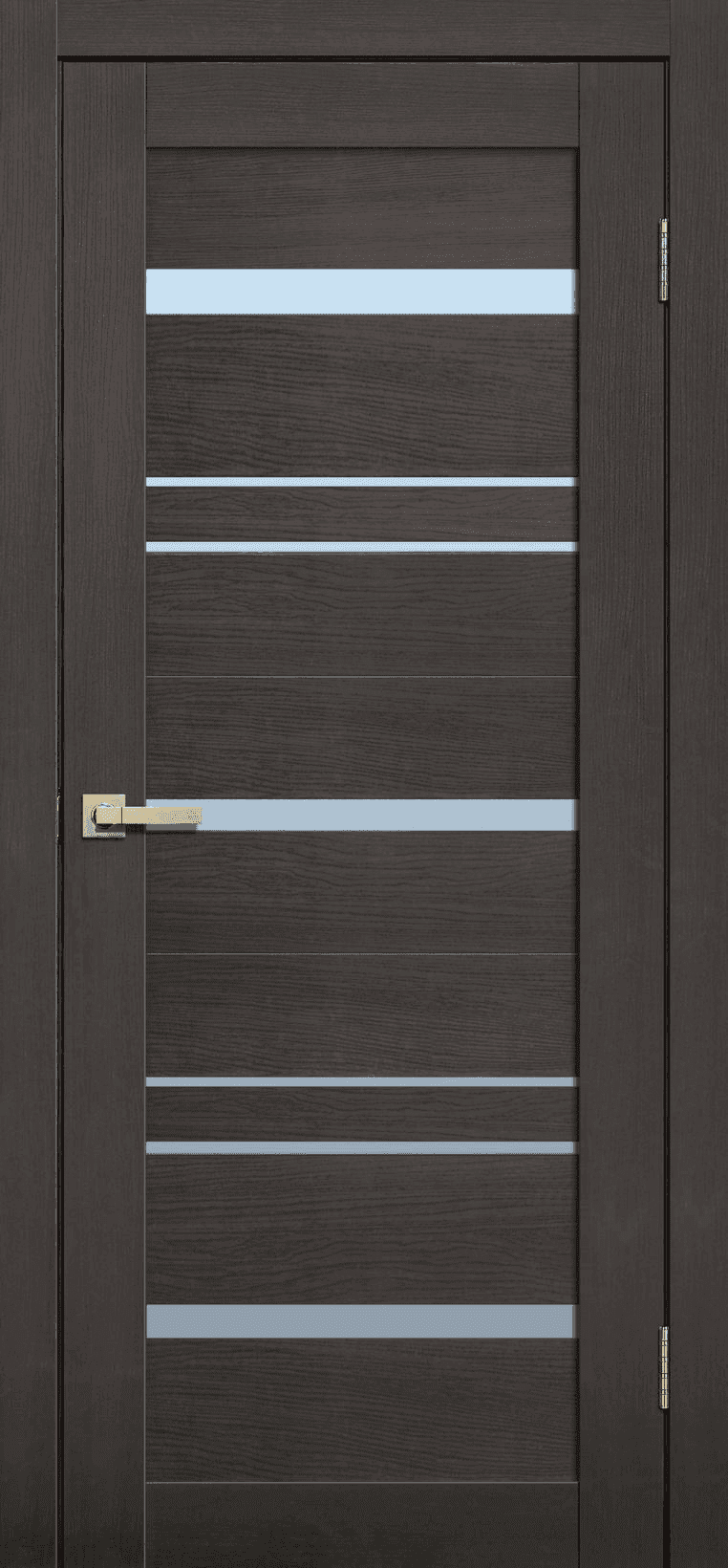 Входная дверь Lite Doors L12 венге 3D / матовое стекло