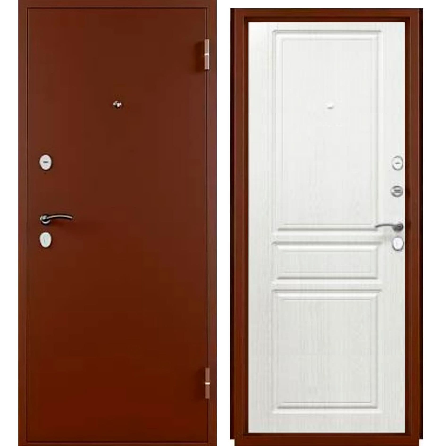 Входная дверь Эконом антик медь / ясень снежный