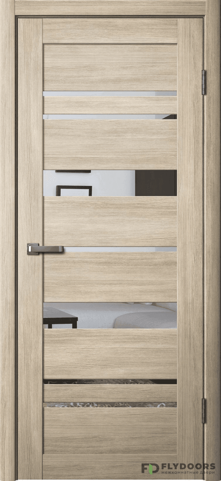 Входная дверь La Stella 283 ясень латте / зеркало