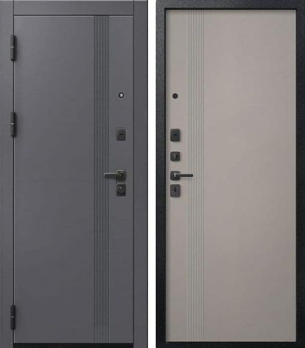Входная дверь V-17 кашемир графит / кашемир грей