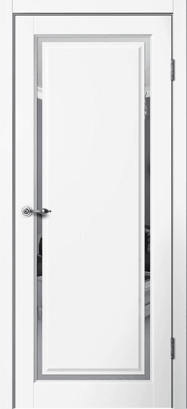 Входная дверь Estetic E05 белый / зеркало