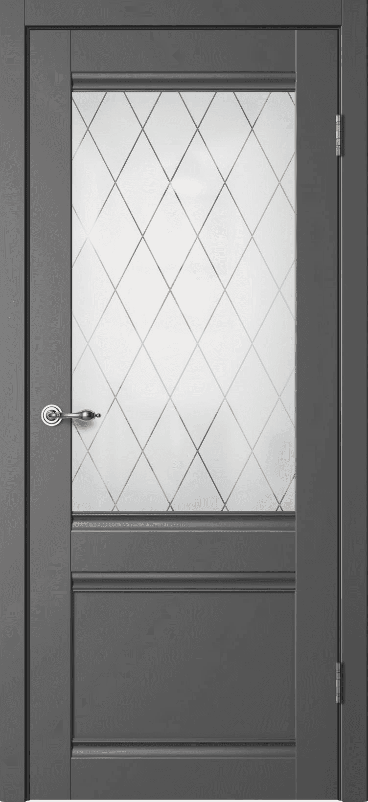 Входная дверь Classic C01 ПО графит / матовое стекло