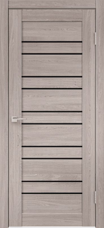 Входная дверь CITY 5 дуб анкор нордик / чёрный лакобель