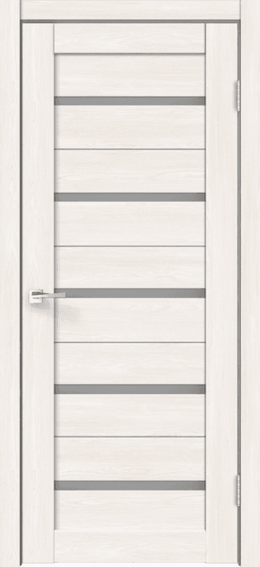 Входная дверь CITY 7 дуб бьянко / чёрный лакобель