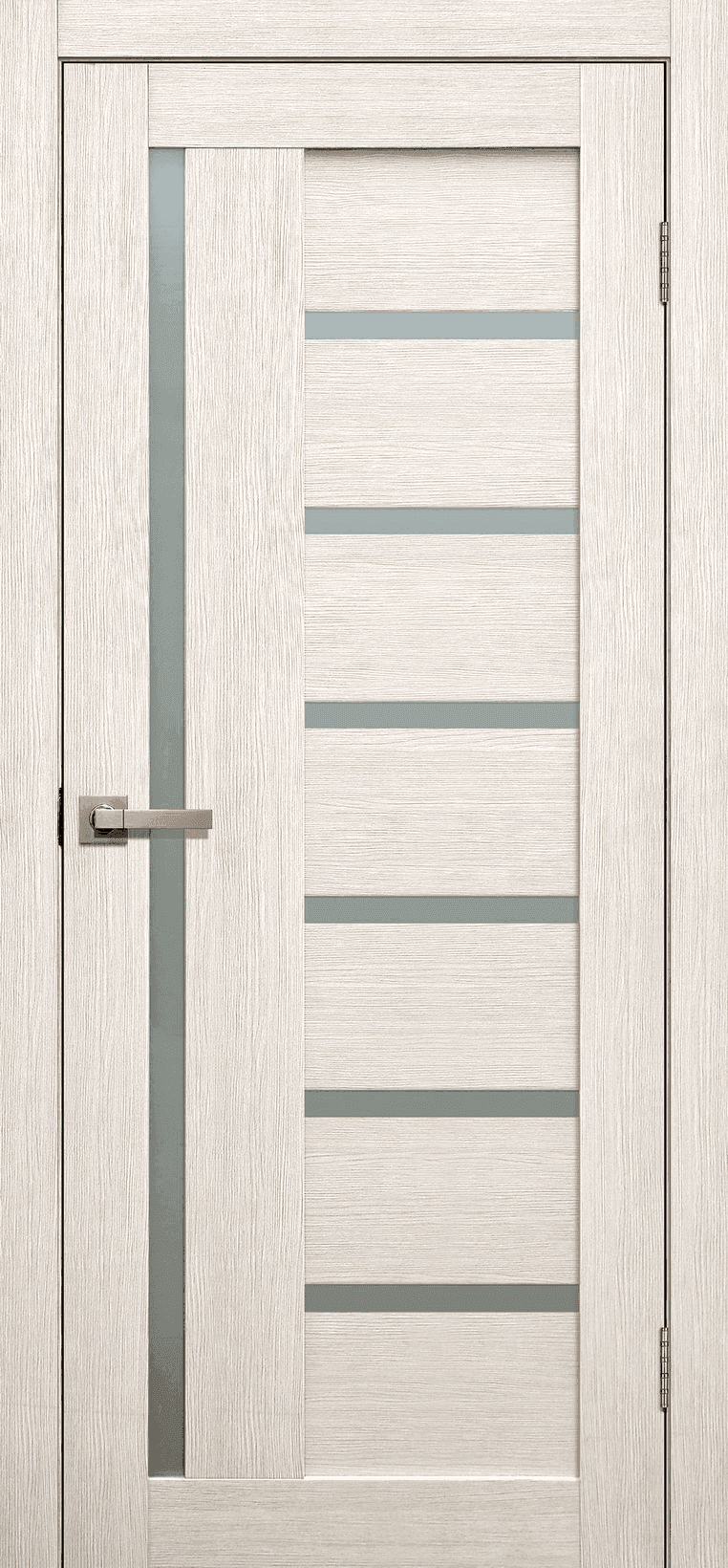 Входная дверь Lite Doors L17 бьянко / матовое стекло