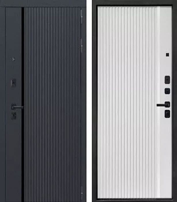 Входная дверь YoDoors-9 чёрный / белый