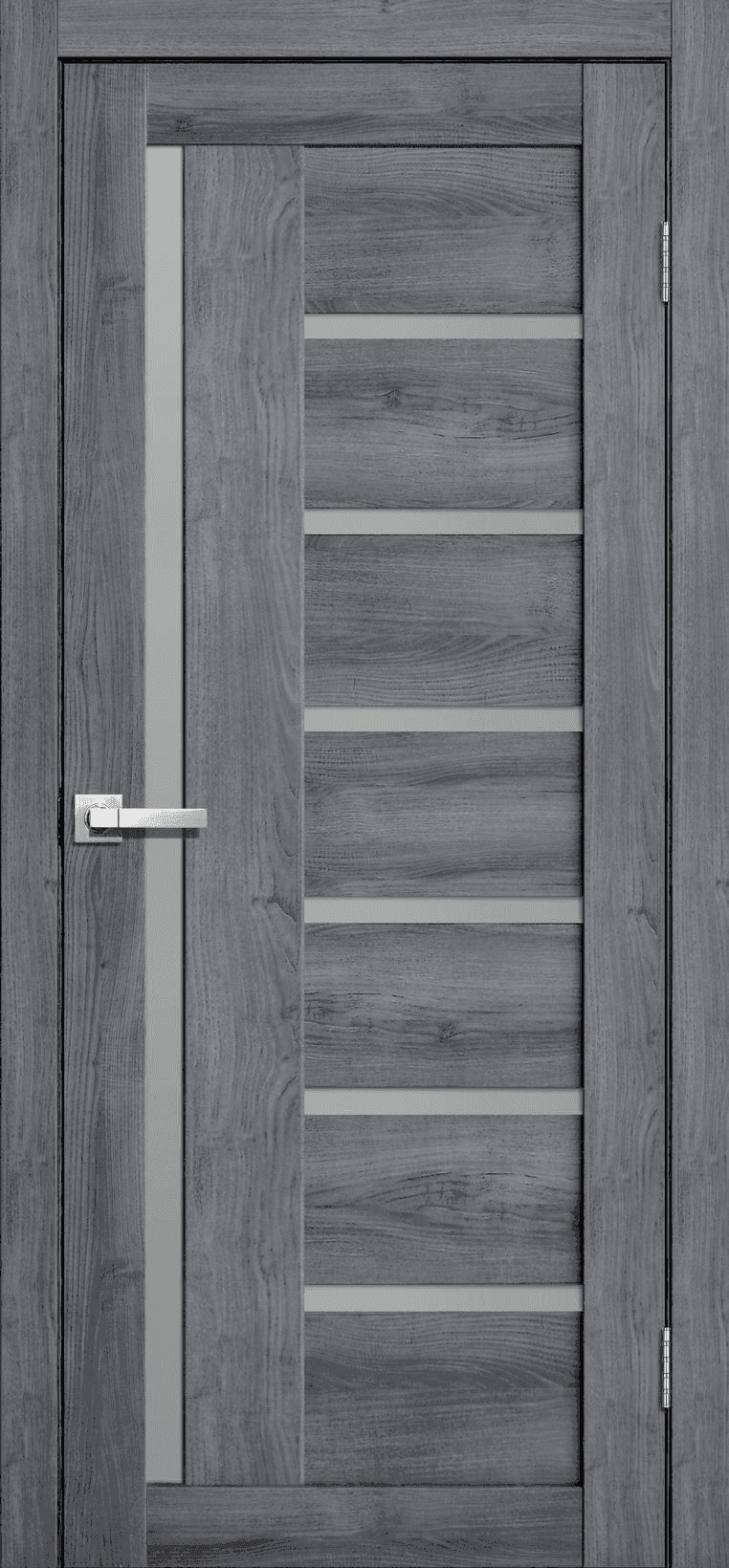 Входная дверь Lite Doors L17 дуб стоунвуд / матовое стекло