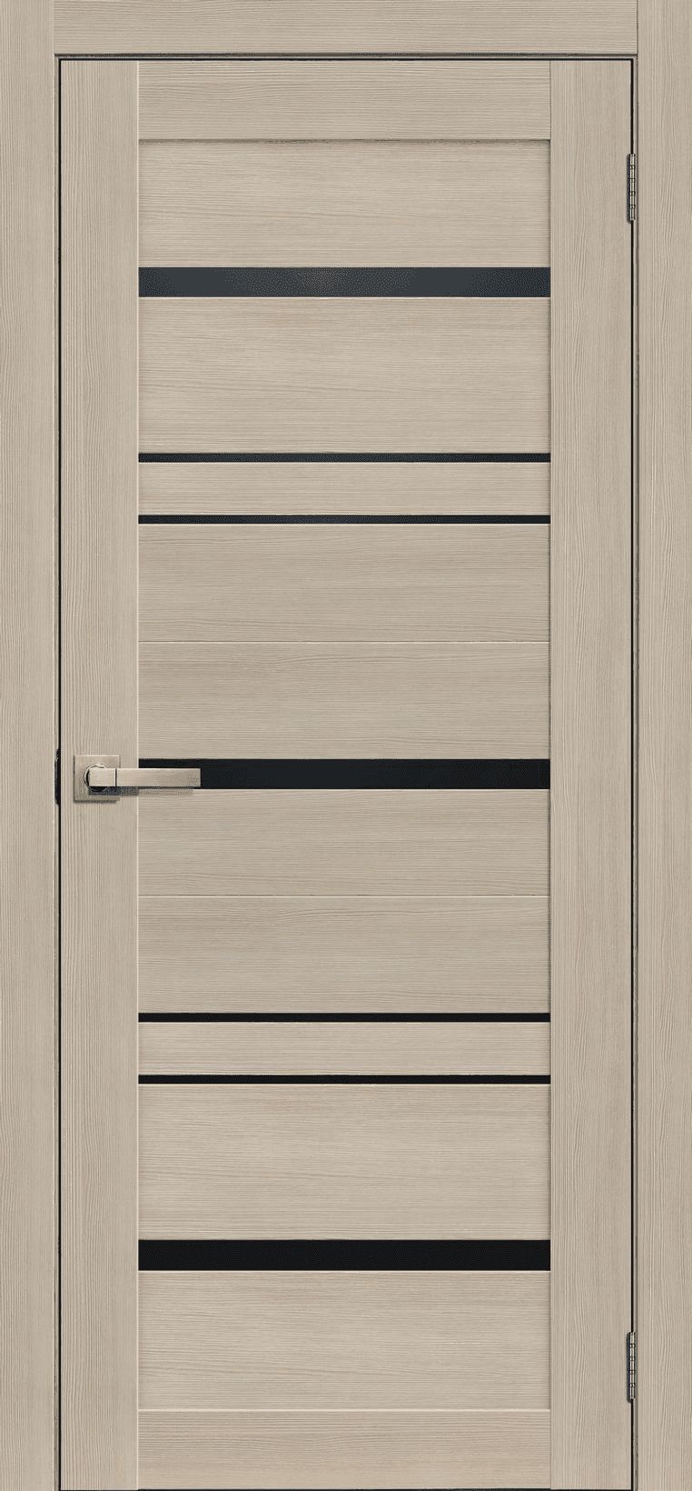 Входная дверь Lite Doors L12 ясень / чёрный лакобель