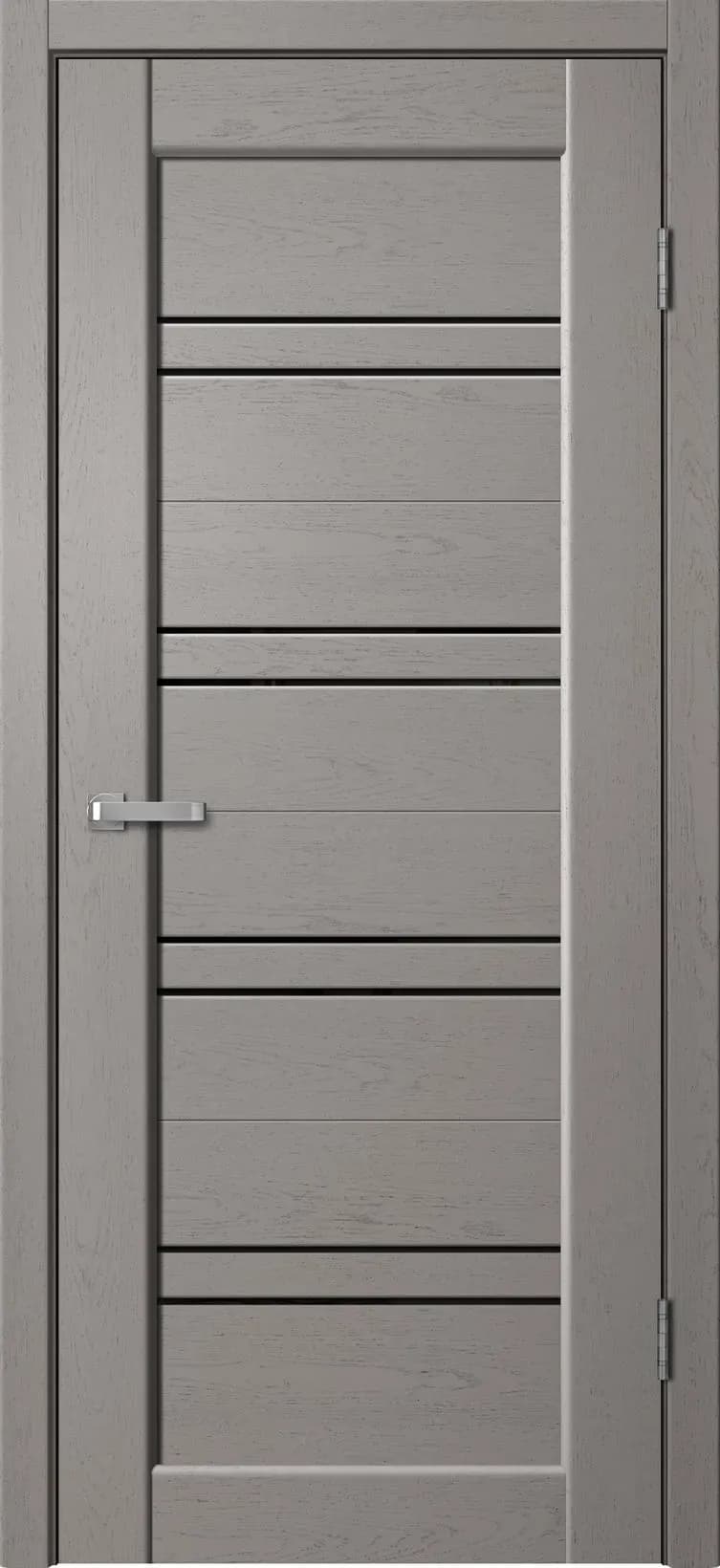 Входная дверь Status ST01 грей / чёрный лакобель