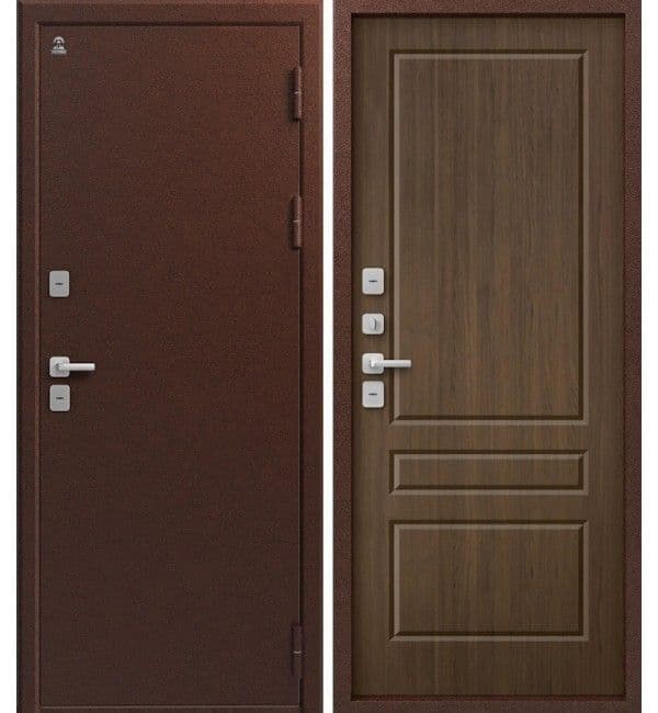 Входная дверь Т-6 антик медь / миндаль