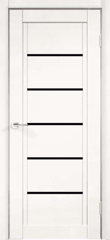 Входная дверь Next 1 белый / чёрный лакобель