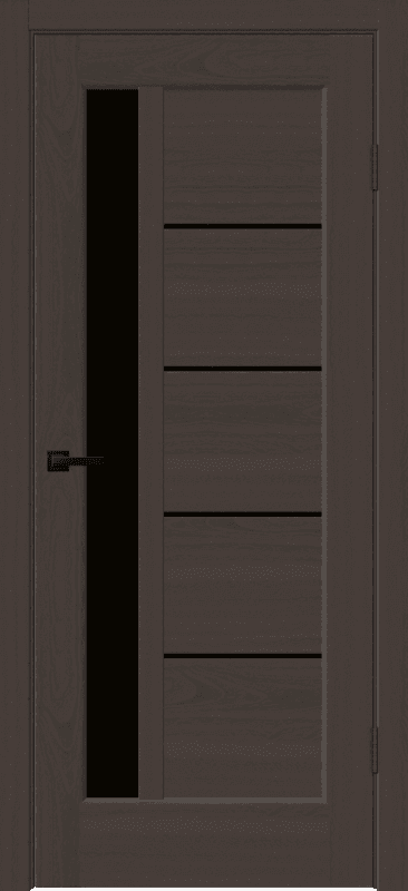 Входная дверь Premier 3 орех американский шоколад / чёрный лакобель