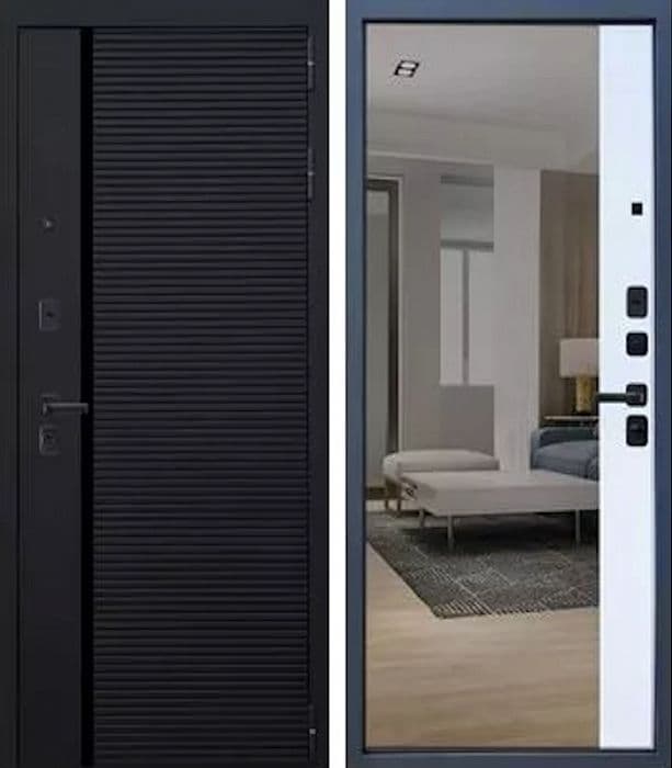 Входная дверь YoDoors-11 чёрный / белый